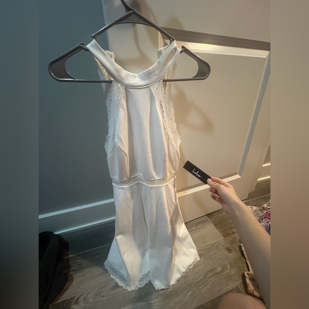 Brand new lulus white halter dress